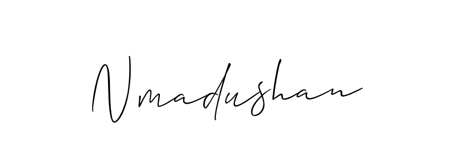 Design your own signature with our free online signature maker. With this signature software, you can create a handwritten (Allison_Script) signature for name Nmadushan. Nmadushan signature style 2 images and pictures png