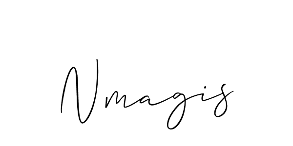It looks lik you need a new signature style for name Nmagis. Design unique handwritten (Allison_Script) signature with our free signature maker in just a few clicks. Nmagis signature style 2 images and pictures png