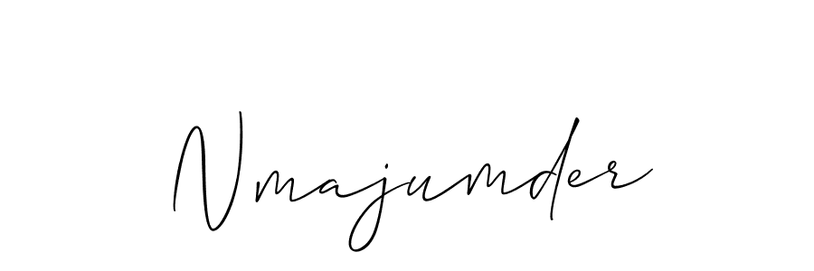 Use a signature maker to create a handwritten signature online. With this signature software, you can design (Allison_Script) your own signature for name Nmajumder. Nmajumder signature style 2 images and pictures png