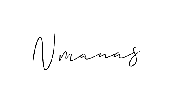 Create a beautiful signature design for name Nmanas. With this signature (Allison_Script) fonts, you can make a handwritten signature for free. Nmanas signature style 2 images and pictures png
