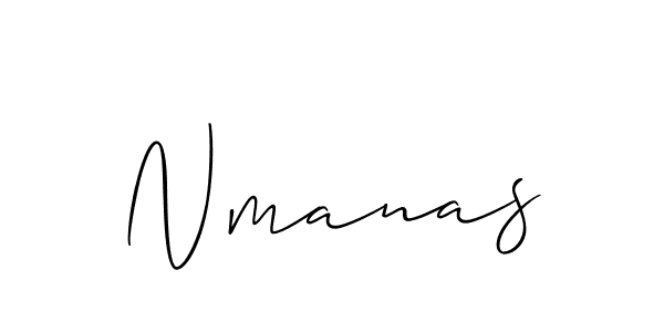 Create a beautiful signature design for name Nmanas. With this signature (Allison_Script) fonts, you can make a handwritten signature for free. Nmanas signature style 2 images and pictures png