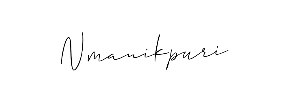 How to make Nmanikpuri signature? Allison_Script is a professional autograph style. Create handwritten signature for Nmanikpuri name. Nmanikpuri signature style 2 images and pictures png