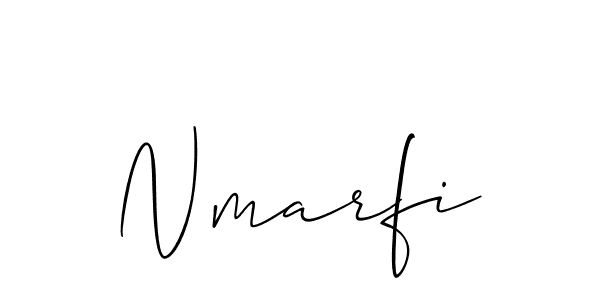 How to make Nmarfi name signature. Use Allison_Script style for creating short signs online. This is the latest handwritten sign. Nmarfi signature style 2 images and pictures png