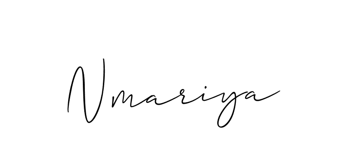 You should practise on your own different ways (Allison_Script) to write your name (Nmariya) in signature. don't let someone else do it for you. Nmariya signature style 2 images and pictures png