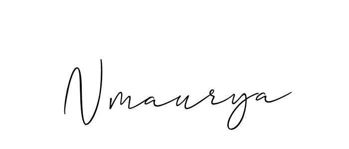 Make a beautiful signature design for name Nmaurya. With this signature (Allison_Script) style, you can create a handwritten signature for free. Nmaurya signature style 2 images and pictures png