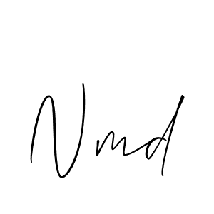 Create a beautiful signature design for name Nmd. With this signature (Allison_Script) fonts, you can make a handwritten signature for free. Nmd signature style 2 images and pictures png