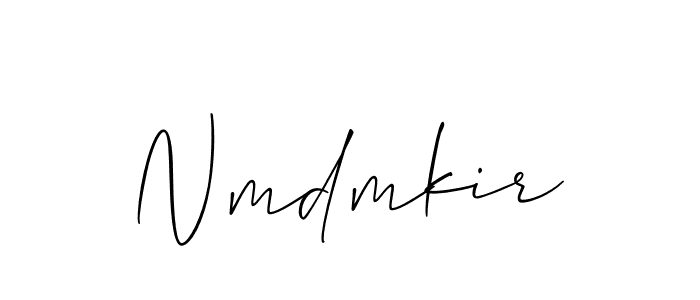 Create a beautiful signature design for name Nmdmkir. With this signature (Allison_Script) fonts, you can make a handwritten signature for free. Nmdmkir signature style 2 images and pictures png