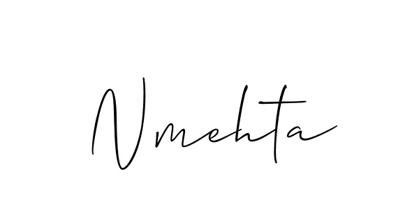How to make Nmehta signature? Allison_Script is a professional autograph style. Create handwritten signature for Nmehta name. Nmehta signature style 2 images and pictures png