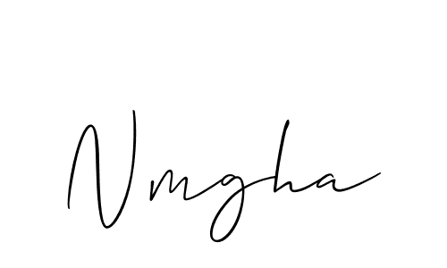 How to make Nmgha signature? Allison_Script is a professional autograph style. Create handwritten signature for Nmgha name. Nmgha signature style 2 images and pictures png