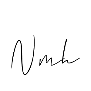 Make a beautiful signature design for name Nmh. With this signature (Allison_Script) style, you can create a handwritten signature for free. Nmh signature style 2 images and pictures png