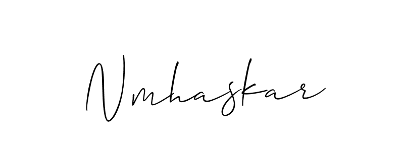 How to make Nmhaskar name signature. Use Allison_Script style for creating short signs online. This is the latest handwritten sign. Nmhaskar signature style 2 images and pictures png