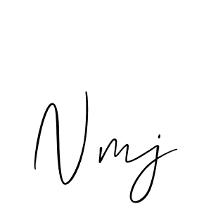 Use a signature maker to create a handwritten signature online. With this signature software, you can design (Allison_Script) your own signature for name Nmj. Nmj signature style 2 images and pictures png