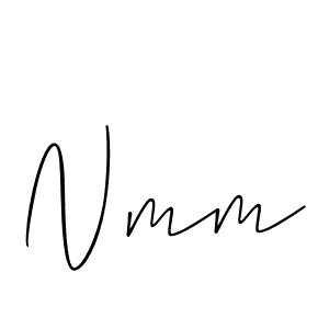 The best way (Allison_Script) to make a short signature is to pick only two or three words in your name. The name Nmm include a total of six letters. For converting this name. Nmm signature style 2 images and pictures png