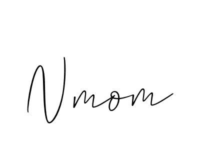 Nmom stylish signature style. Best Handwritten Sign (Allison_Script) for my name. Handwritten Signature Collection Ideas for my name Nmom. Nmom signature style 2 images and pictures png