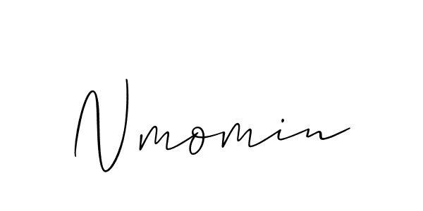 How to make Nmomin signature? Allison_Script is a professional autograph style. Create handwritten signature for Nmomin name. Nmomin signature style 2 images and pictures png