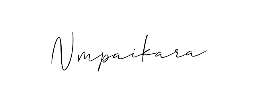 Create a beautiful signature design for name Nmpaikara. With this signature (Allison_Script) fonts, you can make a handwritten signature for free. Nmpaikara signature style 2 images and pictures png