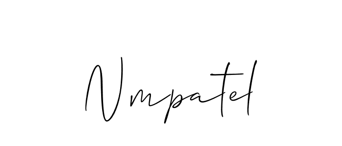 Make a beautiful signature design for name Nmpatel. With this signature (Allison_Script) style, you can create a handwritten signature for free. Nmpatel signature style 2 images and pictures png