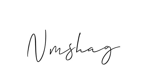 Create a beautiful signature design for name Nmshag. With this signature (Allison_Script) fonts, you can make a handwritten signature for free. Nmshag signature style 2 images and pictures png