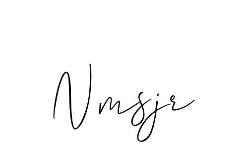 Use a signature maker to create a handwritten signature online. With this signature software, you can design (Allison_Script) your own signature for name Nmsjr. Nmsjr signature style 2 images and pictures png