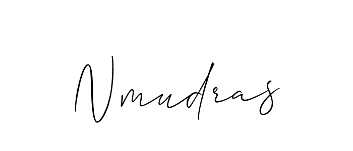 It looks lik you need a new signature style for name Nmudras. Design unique handwritten (Allison_Script) signature with our free signature maker in just a few clicks. Nmudras signature style 2 images and pictures png