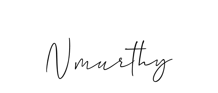 How to make Nmurthy name signature. Use Allison_Script style for creating short signs online. This is the latest handwritten sign. Nmurthy signature style 2 images and pictures png