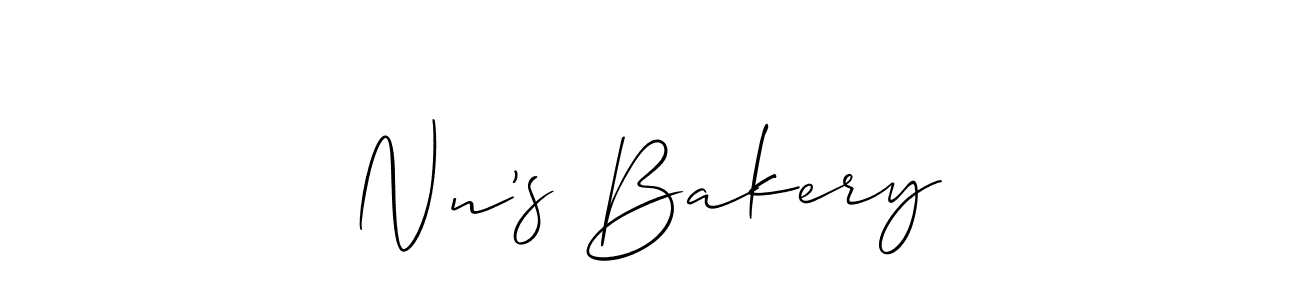 Similarly Allison_Script is the best handwritten signature design. Signature creator online .You can use it as an online autograph creator for name Nn’s Bakery. Nn’s Bakery signature style 2 images and pictures png