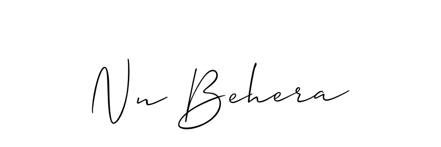 Similarly Allison_Script is the best handwritten signature design. Signature creator online .You can use it as an online autograph creator for name Nn Behera. Nn Behera signature style 2 images and pictures png