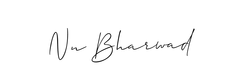 Create a beautiful signature design for name Nn Bharwad. With this signature (Allison_Script) fonts, you can make a handwritten signature for free. Nn Bharwad signature style 2 images and pictures png
