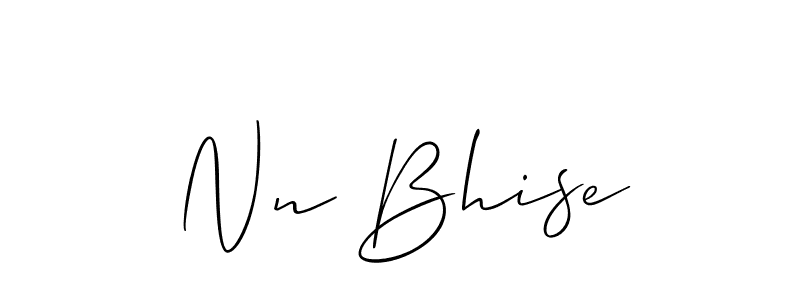 How to Draw Nn Bhise signature style? Allison_Script is a latest design signature styles for name Nn Bhise. Nn Bhise signature style 2 images and pictures png