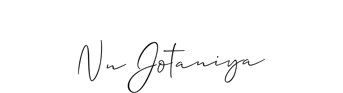 You should practise on your own different ways (Allison_Script) to write your name (Nn Jotaniya) in signature. don't let someone else do it for you. Nn Jotaniya signature style 2 images and pictures png