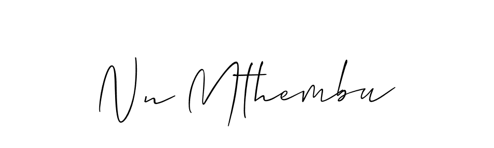 Nn Mthembu stylish signature style. Best Handwritten Sign (Allison_Script) for my name. Handwritten Signature Collection Ideas for my name Nn Mthembu. Nn Mthembu signature style 2 images and pictures png