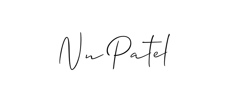 Nn Patel stylish signature style. Best Handwritten Sign (Allison_Script) for my name. Handwritten Signature Collection Ideas for my name Nn Patel. Nn Patel signature style 2 images and pictures png