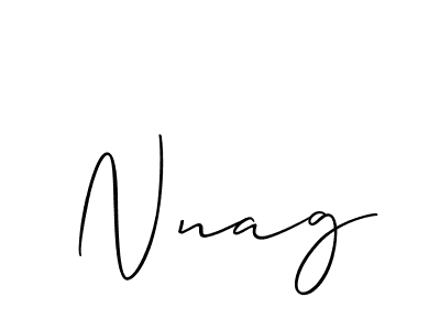 Use a signature maker to create a handwritten signature online. With this signature software, you can design (Allison_Script) your own signature for name Nnag. Nnag signature style 2 images and pictures png
