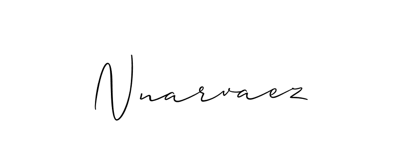 Design your own signature with our free online signature maker. With this signature software, you can create a handwritten (Allison_Script) signature for name Nnarvaez. Nnarvaez signature style 2 images and pictures png