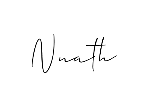 Use a signature maker to create a handwritten signature online. With this signature software, you can design (Allison_Script) your own signature for name Nnath. Nnath signature style 2 images and pictures png