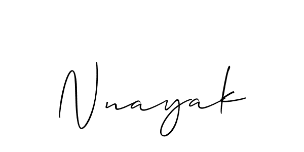 Create a beautiful signature design for name Nnayak. With this signature (Allison_Script) fonts, you can make a handwritten signature for free. Nnayak signature style 2 images and pictures png