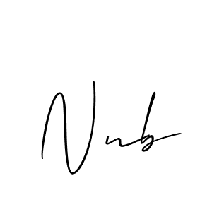 Design your own signature with our free online signature maker. With this signature software, you can create a handwritten (Allison_Script) signature for name Nnb. Nnb signature style 2 images and pictures png