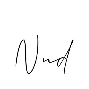 Use a signature maker to create a handwritten signature online. With this signature software, you can design (Allison_Script) your own signature for name Nnd. Nnd signature style 2 images and pictures png