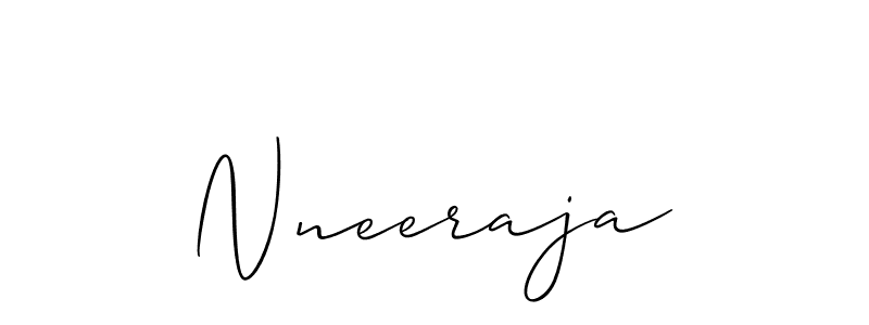 The best way (Allison_Script) to make a short signature is to pick only two or three words in your name. The name Nneeraja include a total of six letters. For converting this name. Nneeraja signature style 2 images and pictures png