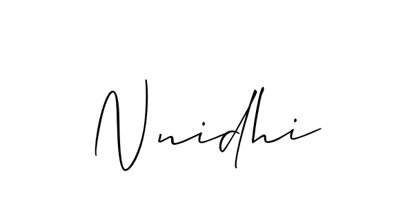 Use a signature maker to create a handwritten signature online. With this signature software, you can design (Allison_Script) your own signature for name Nnidhi. Nnidhi signature style 2 images and pictures png