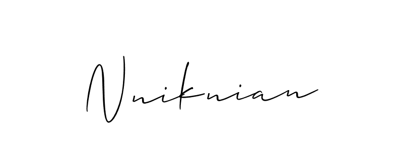 Make a beautiful signature design for name Nniknian. Use this online signature maker to create a handwritten signature for free. Nniknian signature style 2 images and pictures png