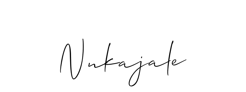 Nnkajale stylish signature style. Best Handwritten Sign (Allison_Script) for my name. Handwritten Signature Collection Ideas for my name Nnkajale. Nnkajale signature style 2 images and pictures png