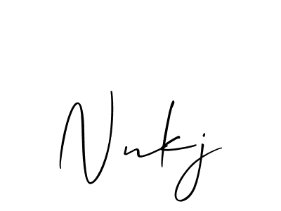 Also You can easily find your signature by using the search form. We will create Nnkj name handwritten signature images for you free of cost using Allison_Script sign style. Nnkj signature style 2 images and pictures png