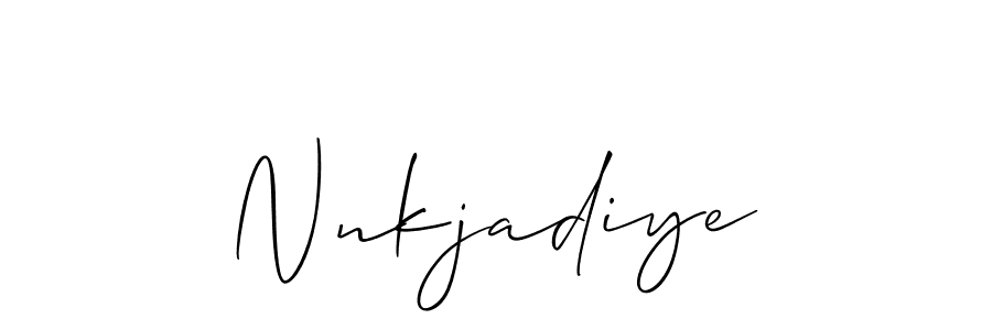 It looks lik you need a new signature style for name Nnkjadiye. Design unique handwritten (Allison_Script) signature with our free signature maker in just a few clicks. Nnkjadiye signature style 2 images and pictures png