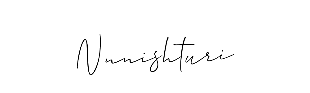 Use a signature maker to create a handwritten signature online. With this signature software, you can design (Allison_Script) your own signature for name Nnnishturi. Nnnishturi signature style 2 images and pictures png