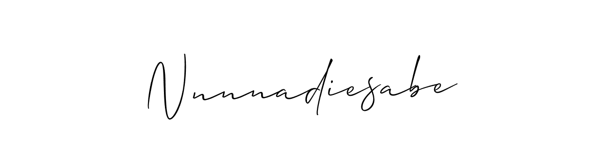 Create a beautiful signature design for name Nnnnadiesabe. With this signature (Allison_Script) fonts, you can make a handwritten signature for free. Nnnnadiesabe signature style 2 images and pictures png