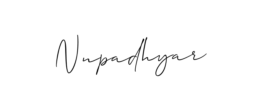 You should practise on your own different ways (Allison_Script) to write your name (Nnpadhyar) in signature. don't let someone else do it for you. Nnpadhyar signature style 2 images and pictures png