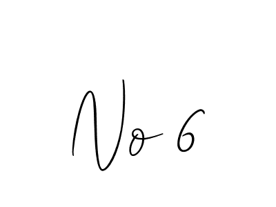 How to make No 6 name signature. Use Allison_Script style for creating short signs online. This is the latest handwritten sign. No 6 signature style 2 images and pictures png