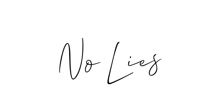 Allison_Script is a professional signature style that is perfect for those who want to add a touch of class to their signature. It is also a great choice for those who want to make their signature more unique. Get No Lies name to fancy signature for free. No Lies signature style 2 images and pictures png