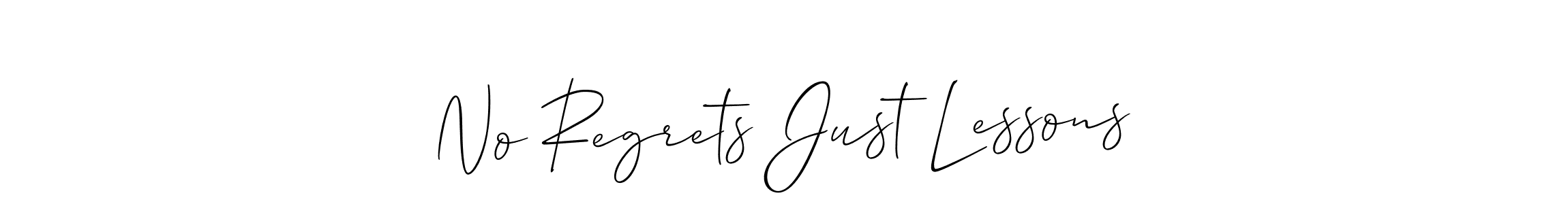Check out images of Autograph of No Regrets Just Lessons name. Actor No Regrets Just Lessons Signature Style. Allison_Script is a professional sign style online. No Regrets Just Lessons signature style 2 images and pictures png